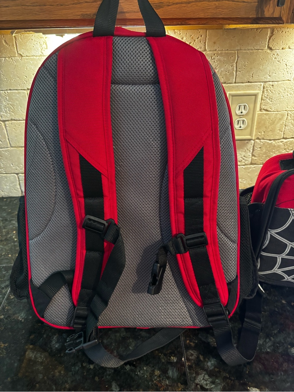 POTTERY Barn  Kids Spider Kids Backpack & Lunch Bag Set - Red & Black BUNDLE! - Picture 5 of 9